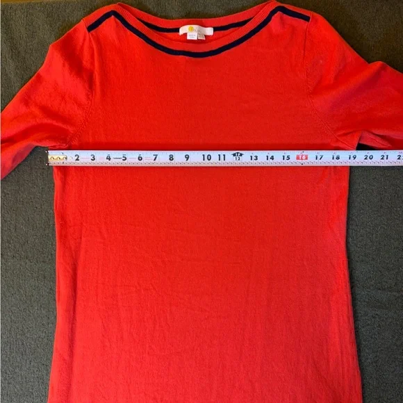 Boden Orange sweater Dress with Striped Sleeves UK 16, US 12 - Picture 9 of 14